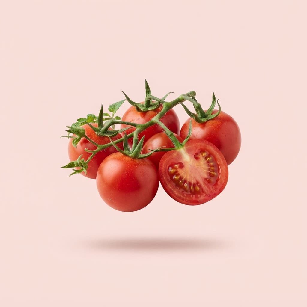 Desi tomatoes on the vine