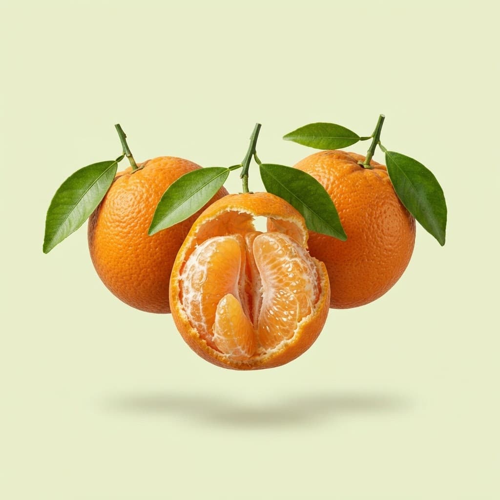 Nagpur oranges with leaves